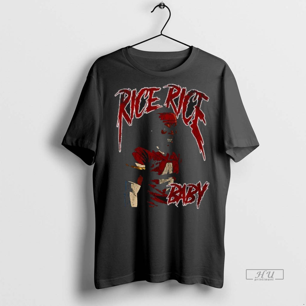 Officials Kansas City Chiefs Rashee Rice Rice Baby Art Double Sided Graphic Tee Shirt Sweater