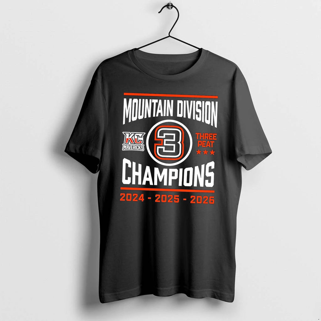 Officials Kansas City Mavericks 3 Peat Mountain Division Champions Tee Premium T Shirt