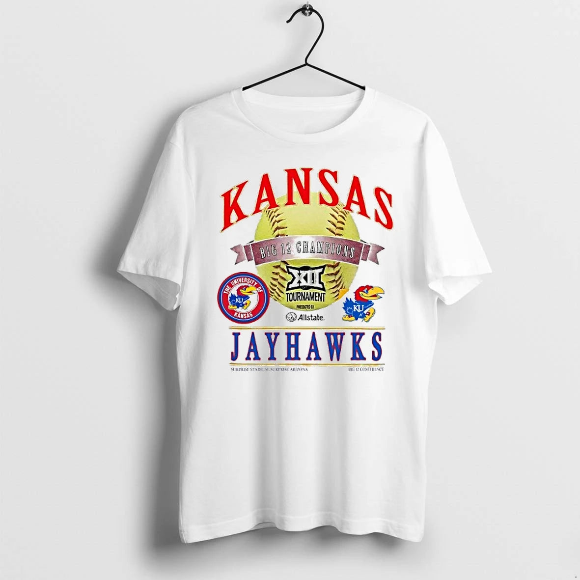 Officials Kansas Jayhawks 2026 Big 12 Baseball Conference Tournament Champions Premium T Shirt