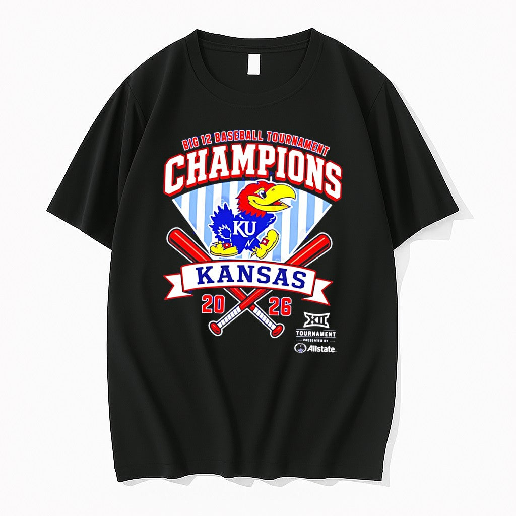 Officials Kansas Jayhawks 2026 Big 12 Baseball Tournament Champions Classic Tee Premium T Shirt
