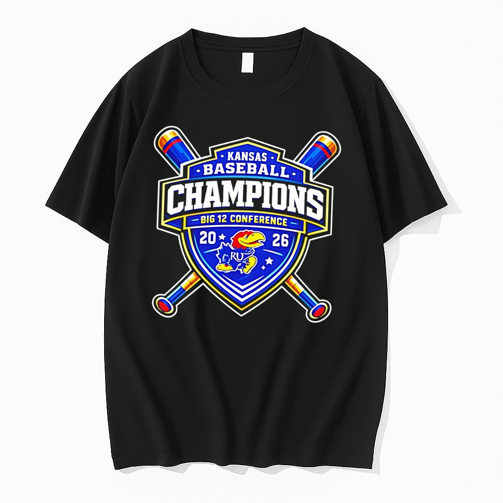 Officials Kansas Jayhawks Big 12 Baseball Regular Season Champions 26 Tee Premium T Shirt