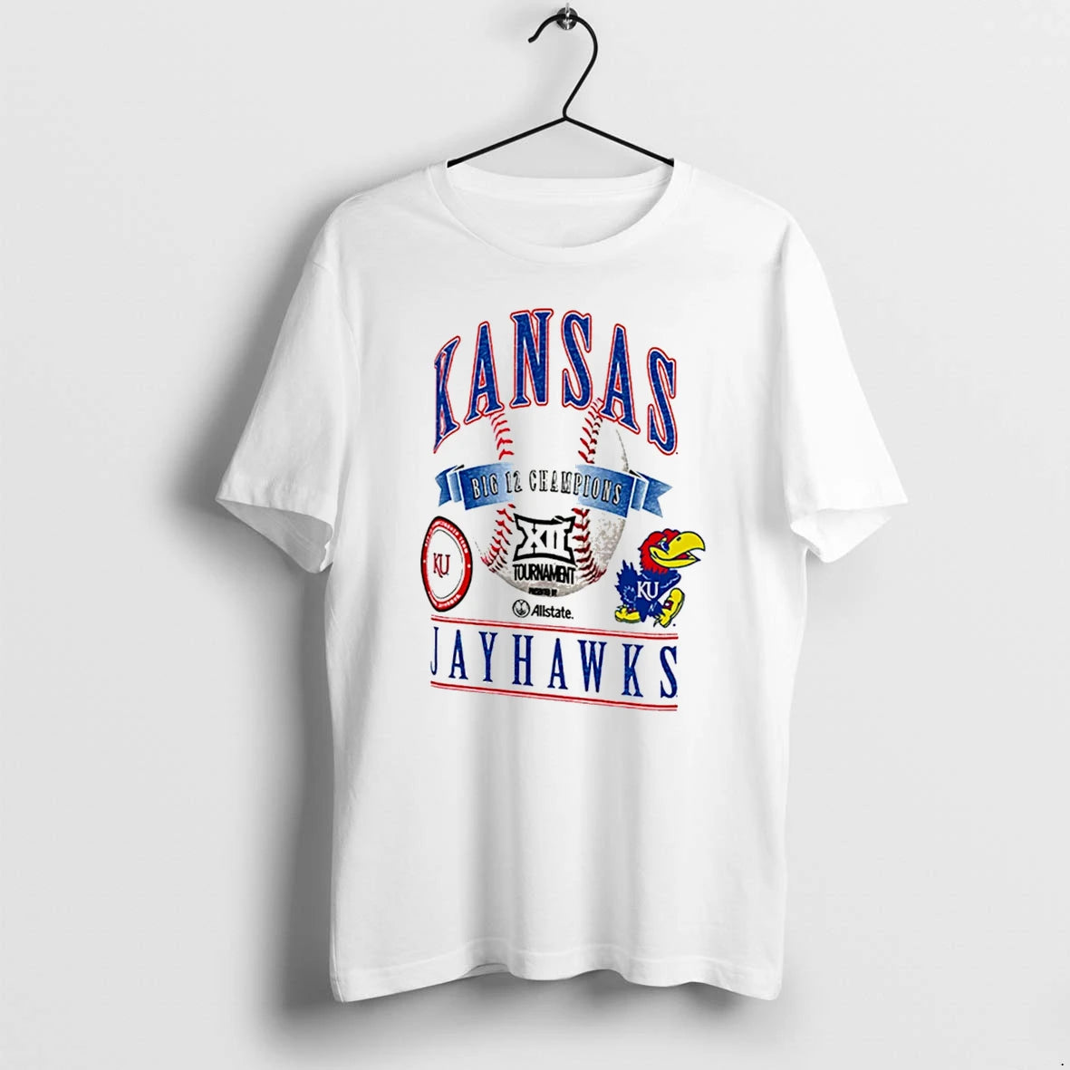 Officials Kansas Jayhawks Big 12 Baseball Tournament Champions 2026 Locker Room Tee