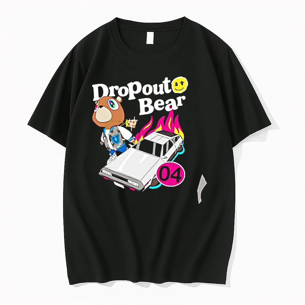 Officials Kanye West Dropout Bear Delorean 04 Dropout Bear Premium T Shirt