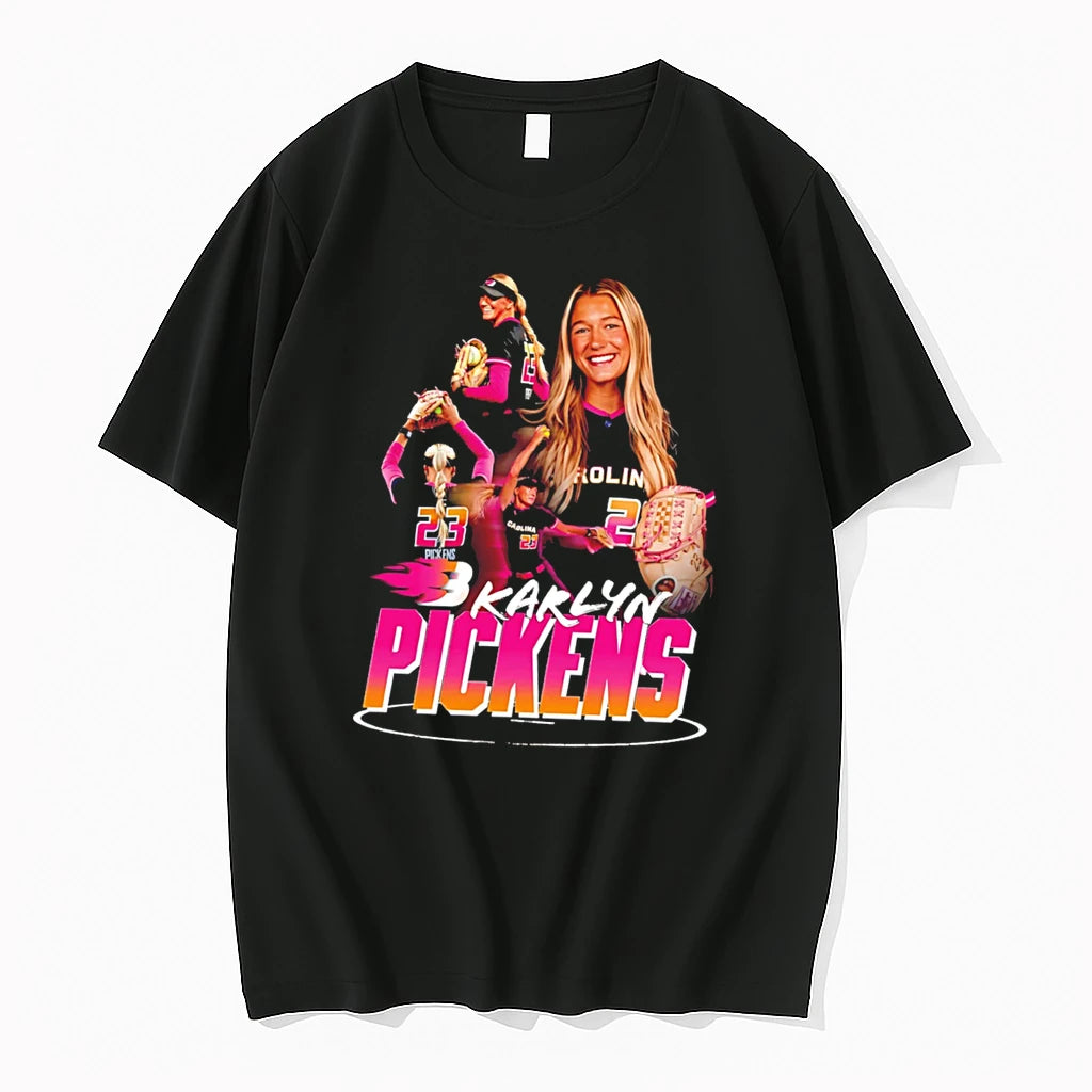 Officials Karlyn Pickens No 23 Carolina Softball Collage Tee Premium T Shirt