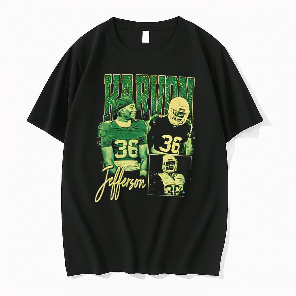 Officials Karvon Jefferson Football Player Athlete Graphic Tee Premium T Shirt
