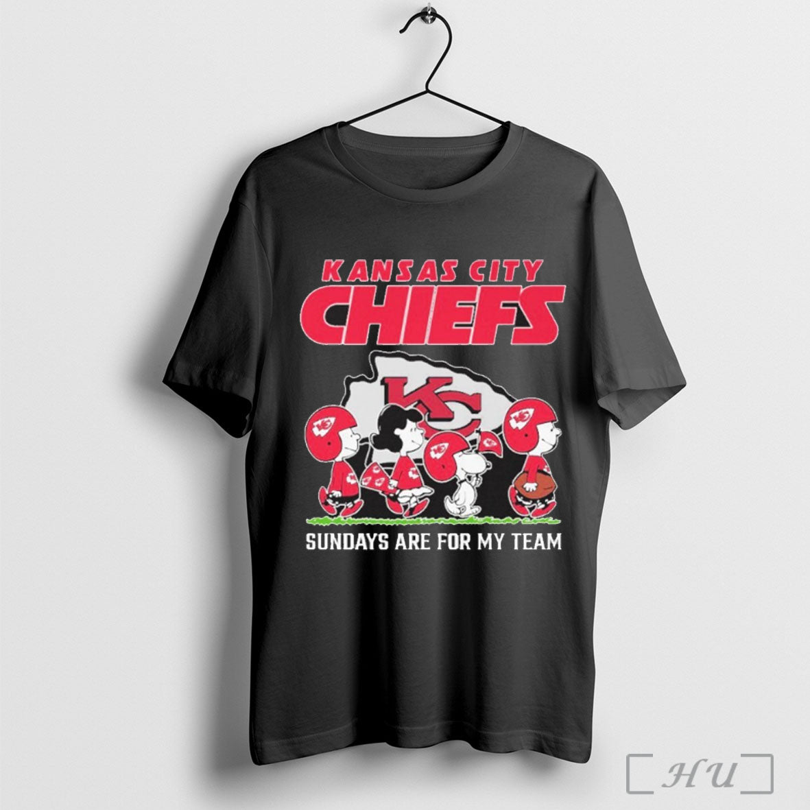 Officials Kc Chiefs X The Peanuts Walking Sundays Are For My Team T Shirt