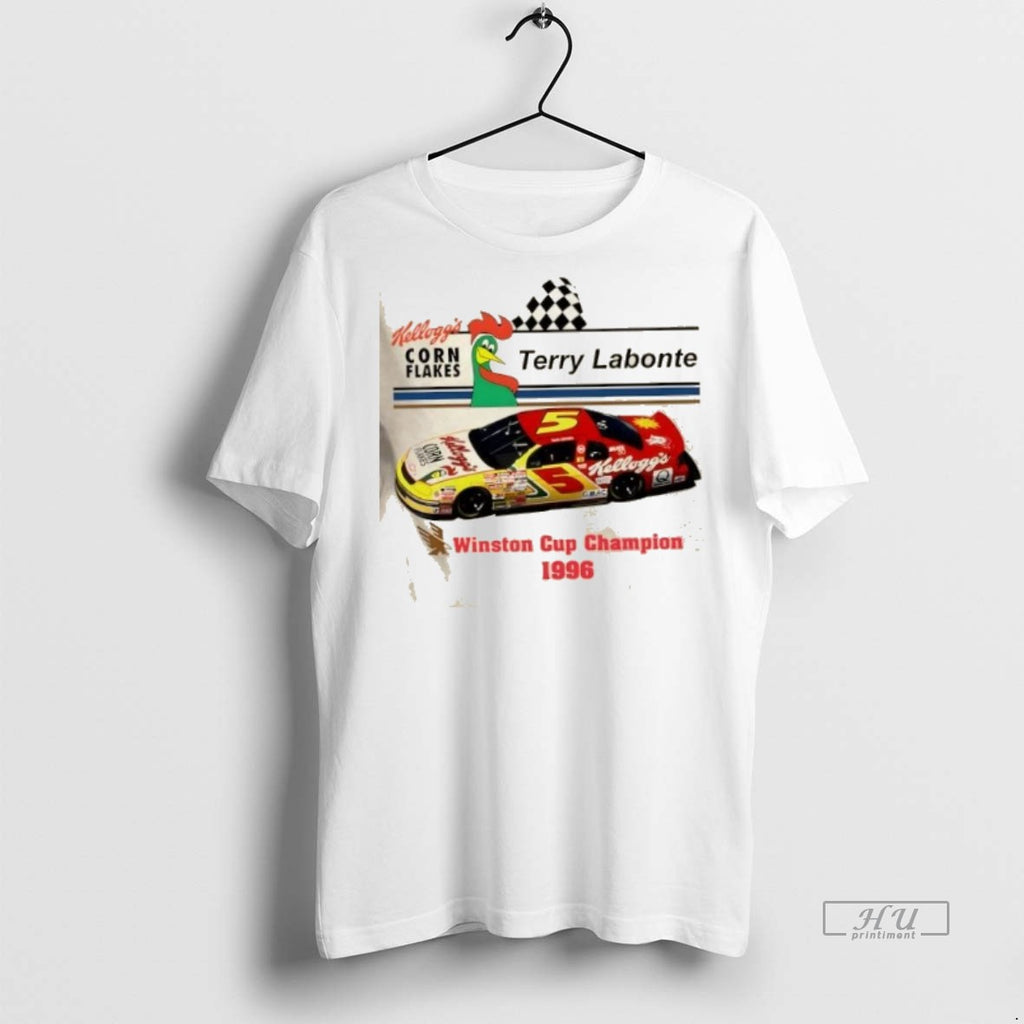 Officials Kelloggs Corn Flakes Terry Labonte Winston Cup Champion 1996 Graphic Tee Shirt Sweater