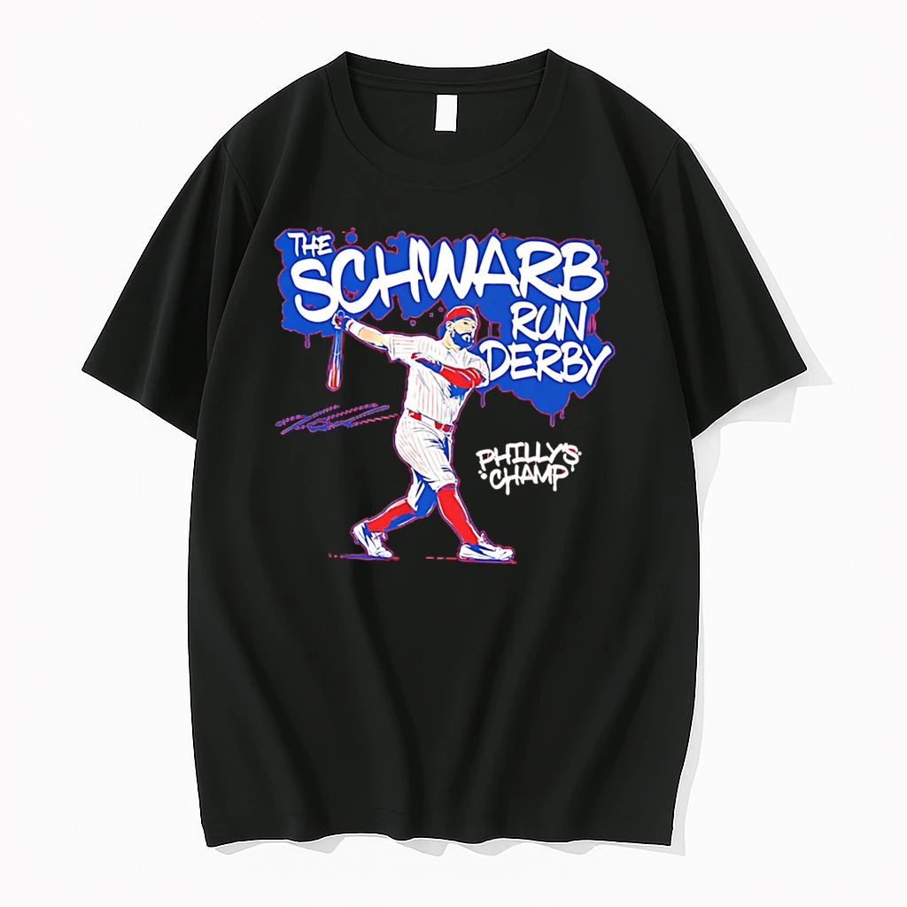 Officials Kyle Schwarber Philadelphia Phillies Schwarb Run Derby Signature Tee Premium T Shirt