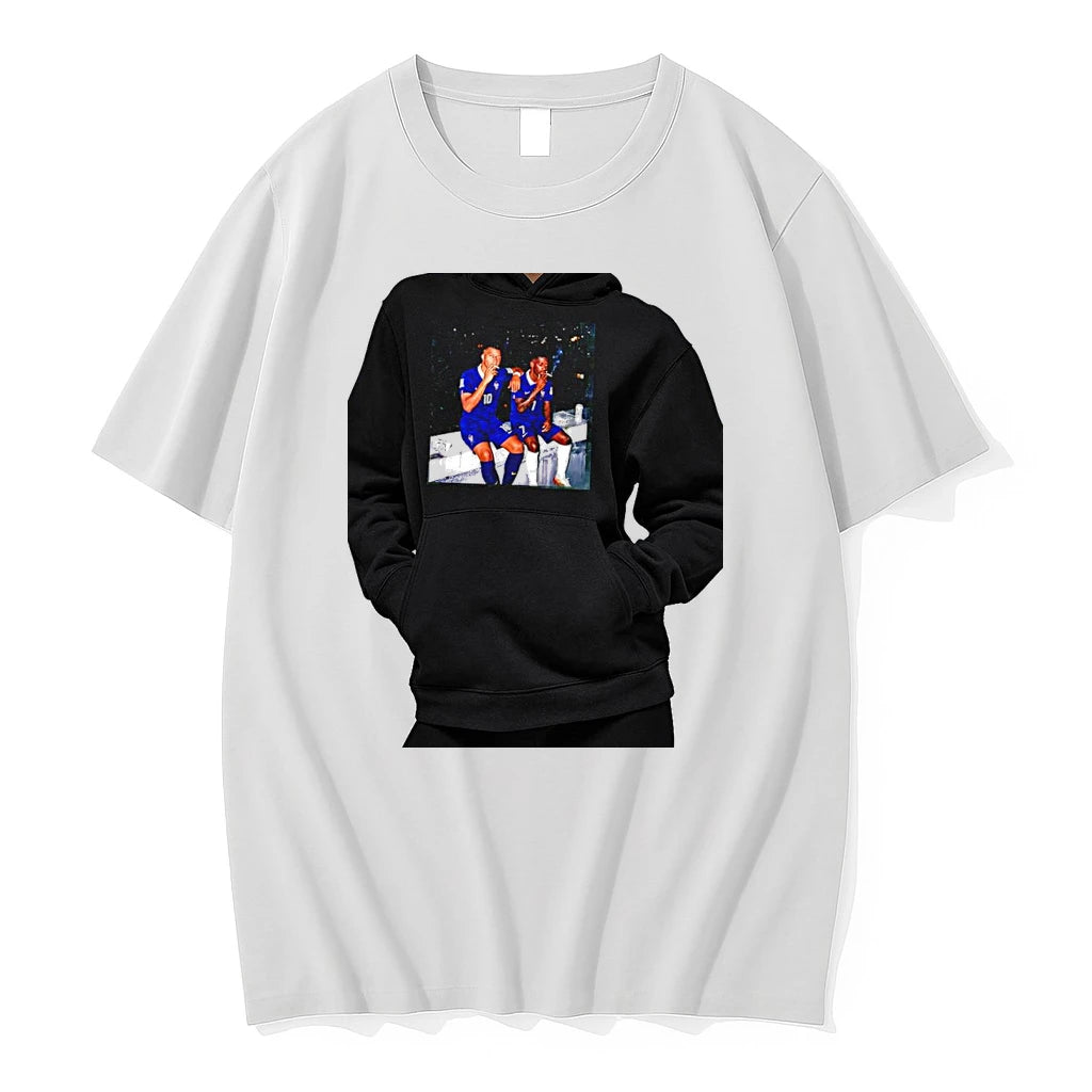 Officials Kylian Mbappe Ousmane Dembele France National Smoke Meme Premium T Shirt