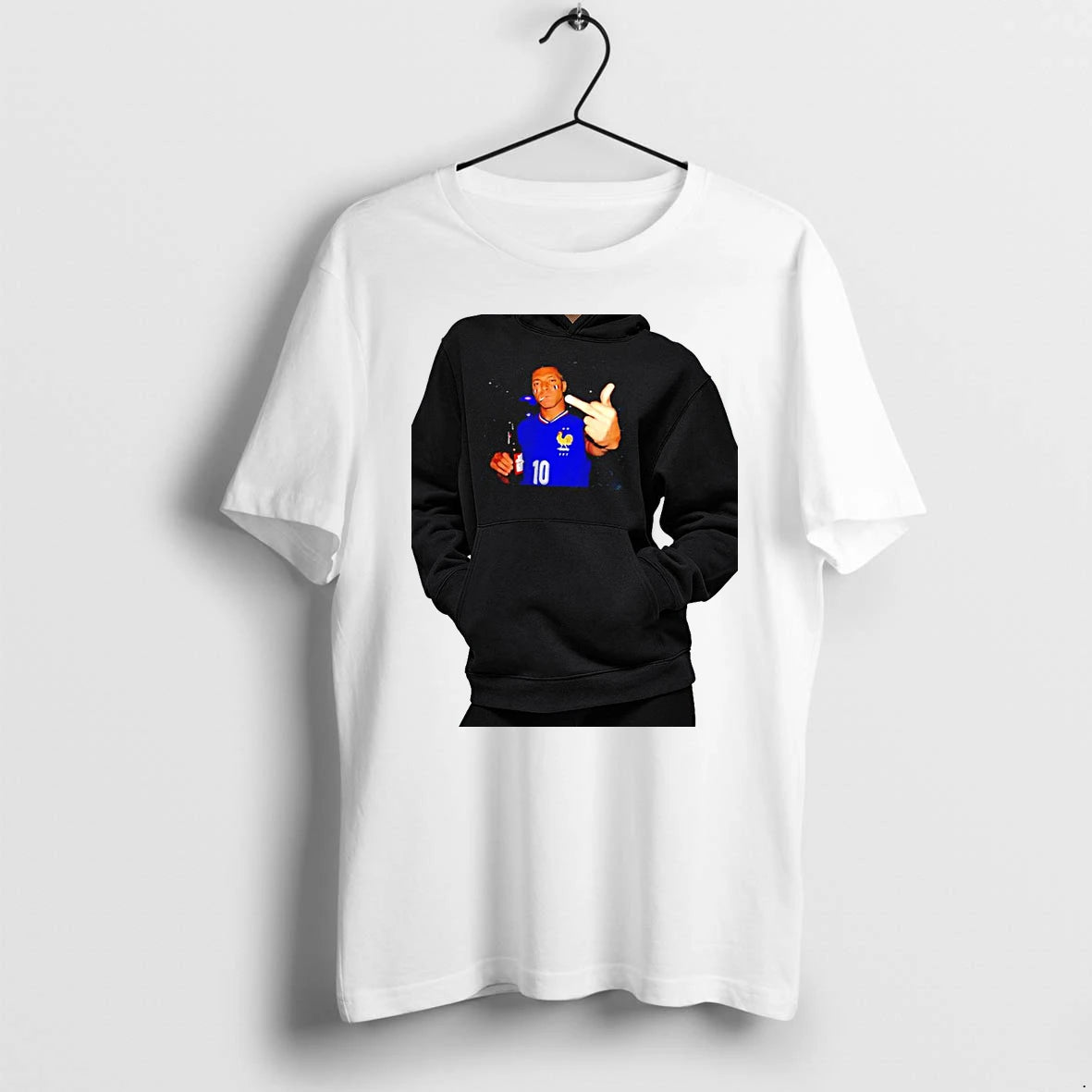 Officials Kylian Mbappe Middle Finger France National Football 2026 Premium T Shirt