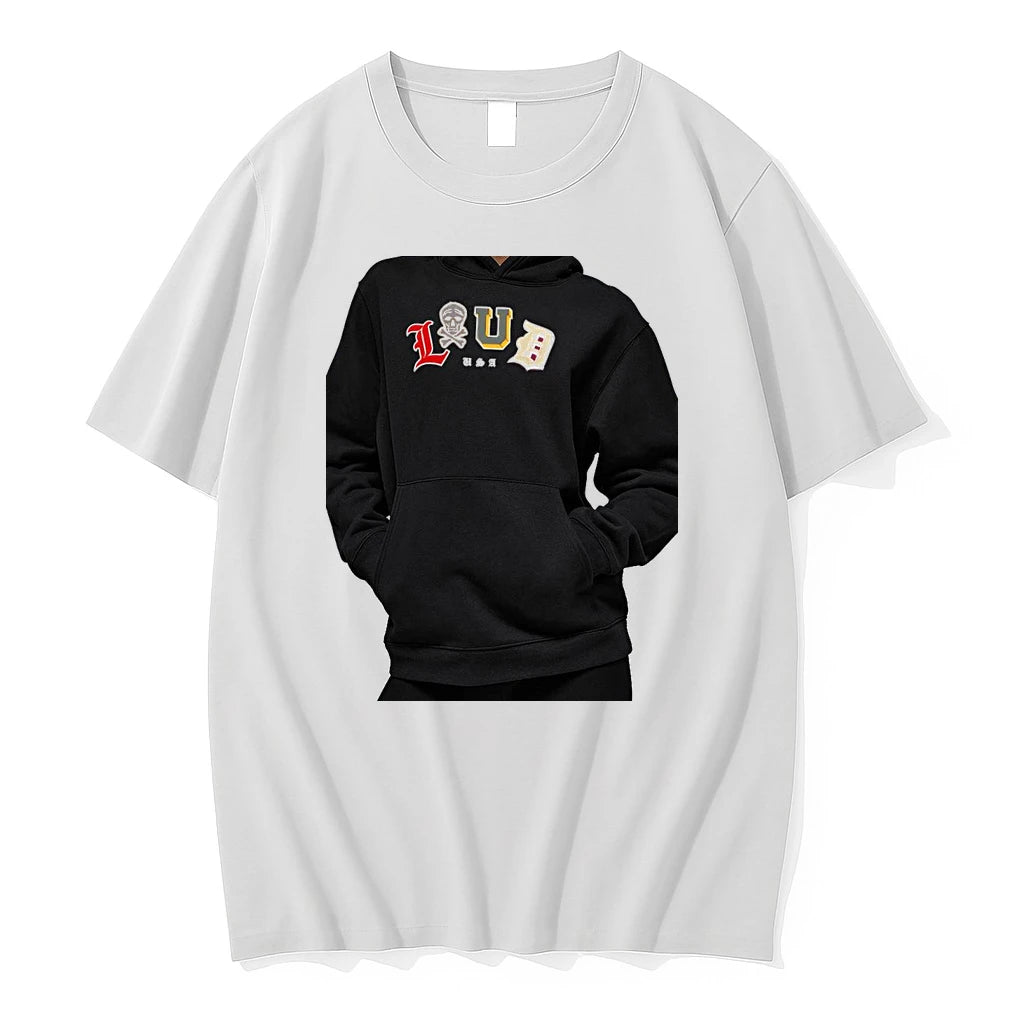 Officials Lud Usa Skull Varsity Patches Premium T Shirt