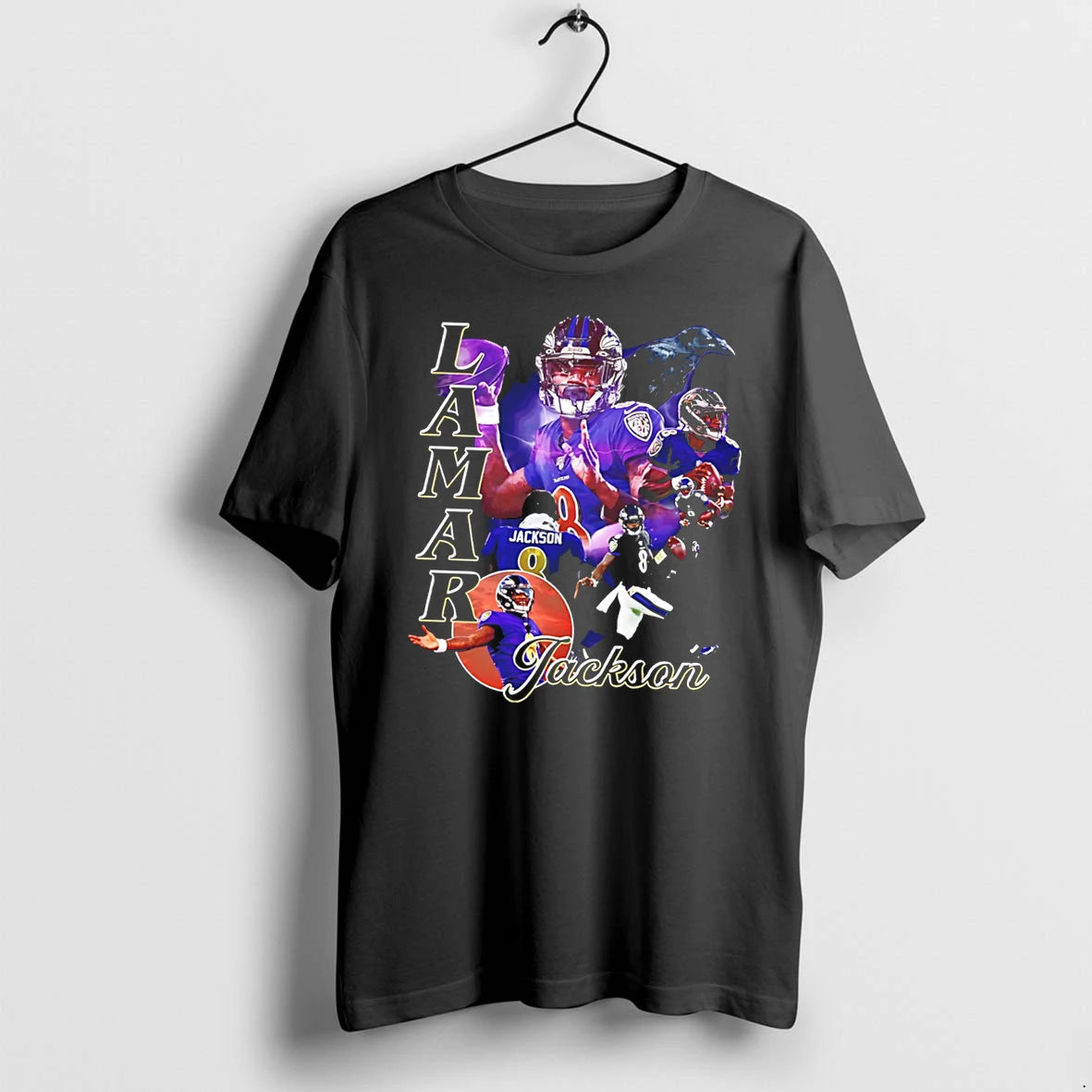Officials Lamar Jackson Baltimore Ravens Collage Nfl Tee Premium T Shirt