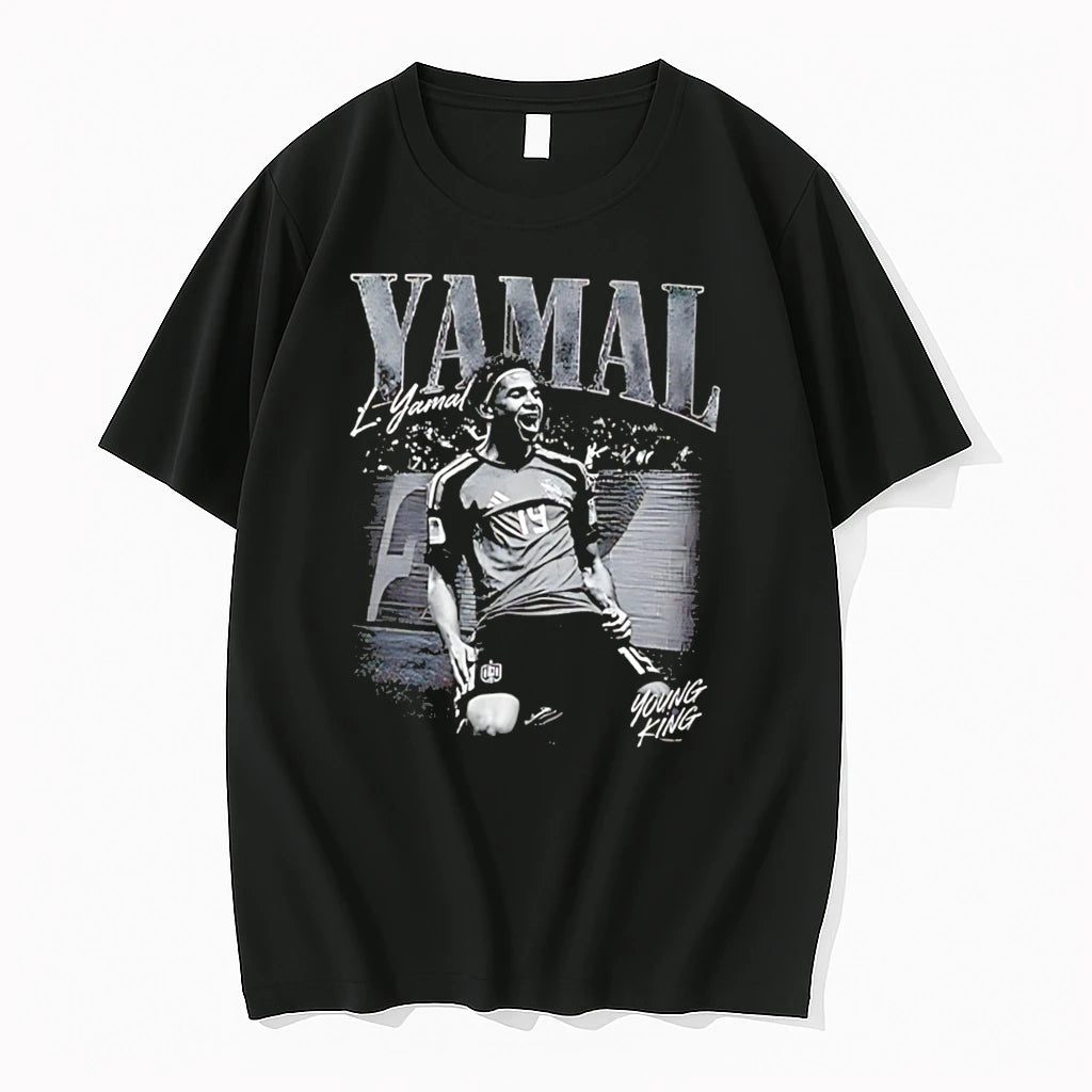 Officials Lamine Yamal Young King Spain Soccer No 19 Scream Tee Premium T Shirt