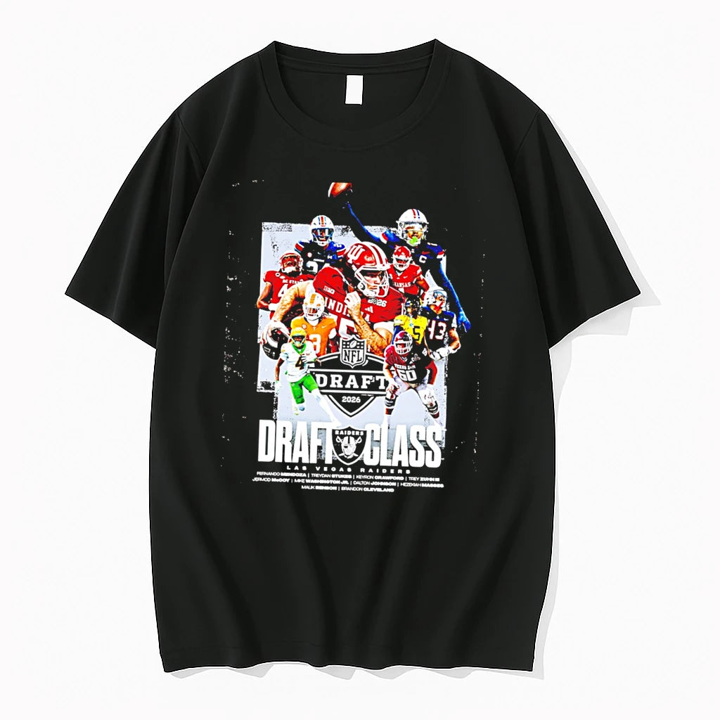 Officials Las Vegas Raiders 2026 Nfl Draft Class Collage Tee Premium T Shirt