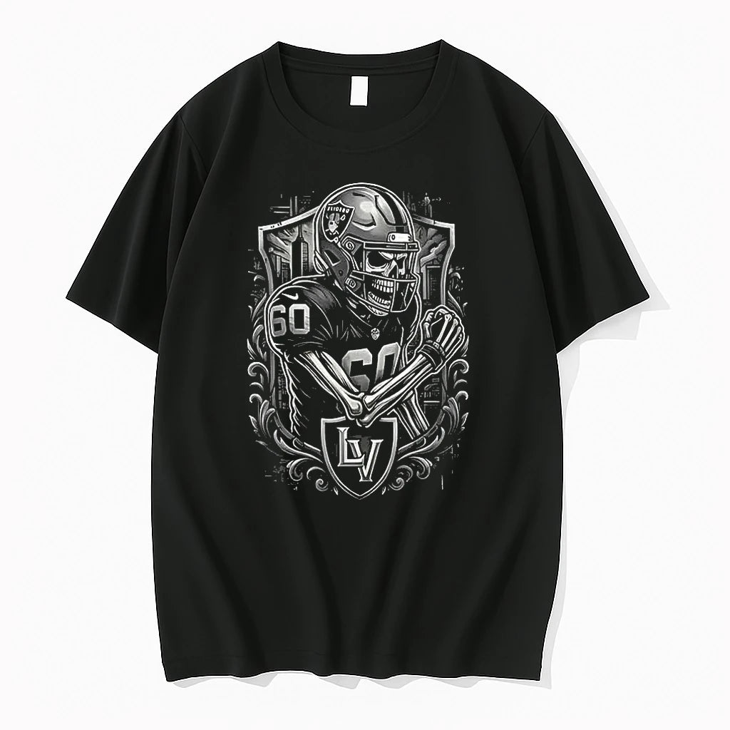 Officials Las Vegas Raiders Runs In My Blood Mascot Skeleton Black Mens