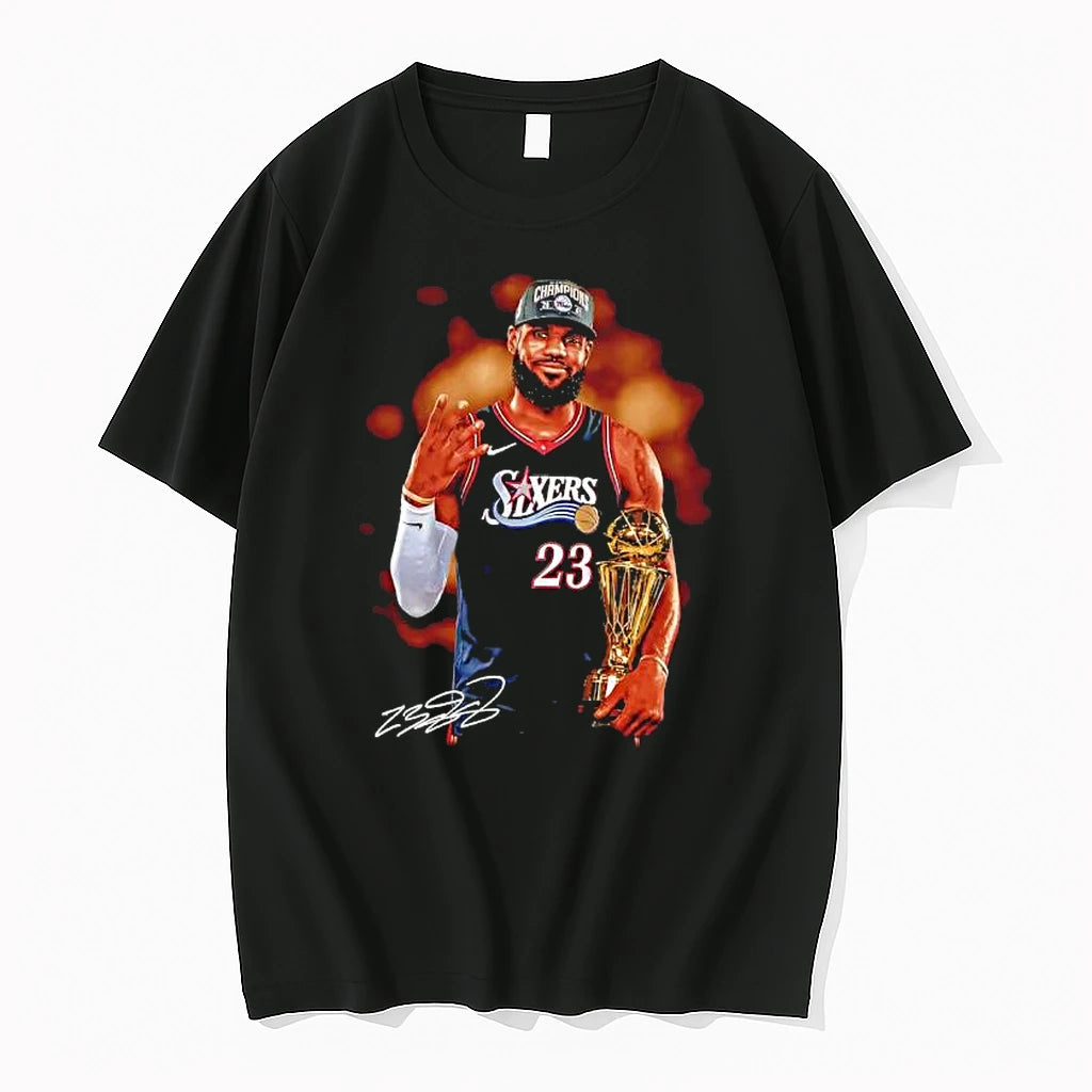 Officials Lebron James Philadelphia 76ers Champions Trophy Premium T Shirt