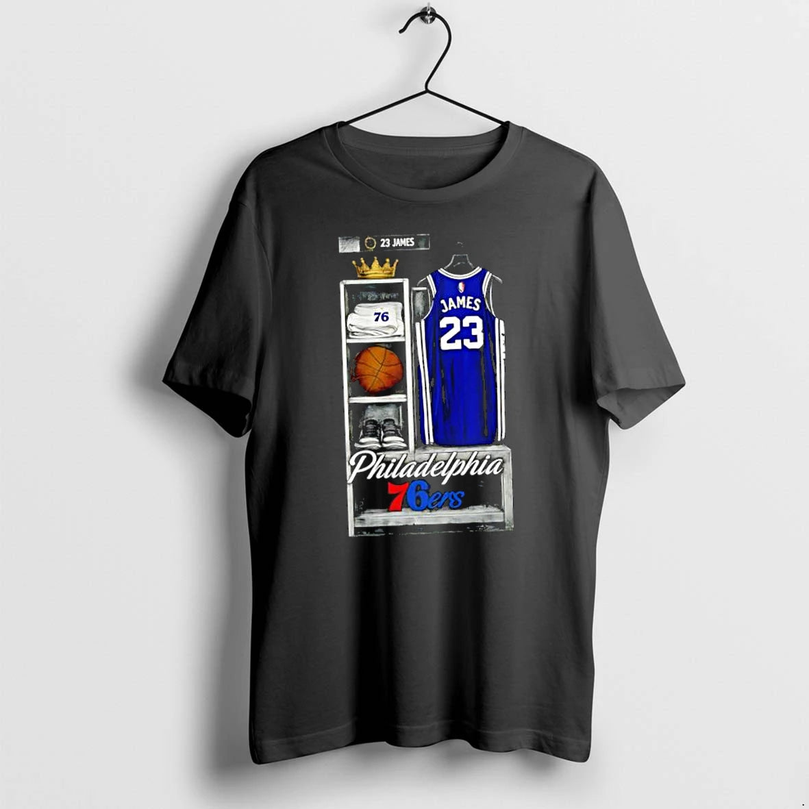 Officials Lebron James Philadelphia And 76ers Locker Room Premium T Shirt