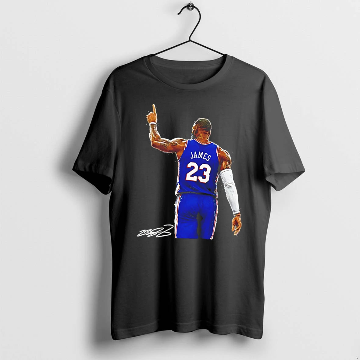 Officials Lebron James Pointing Philadelphia 76ers Basketball 2026 Signature Tee Premium T Shirt