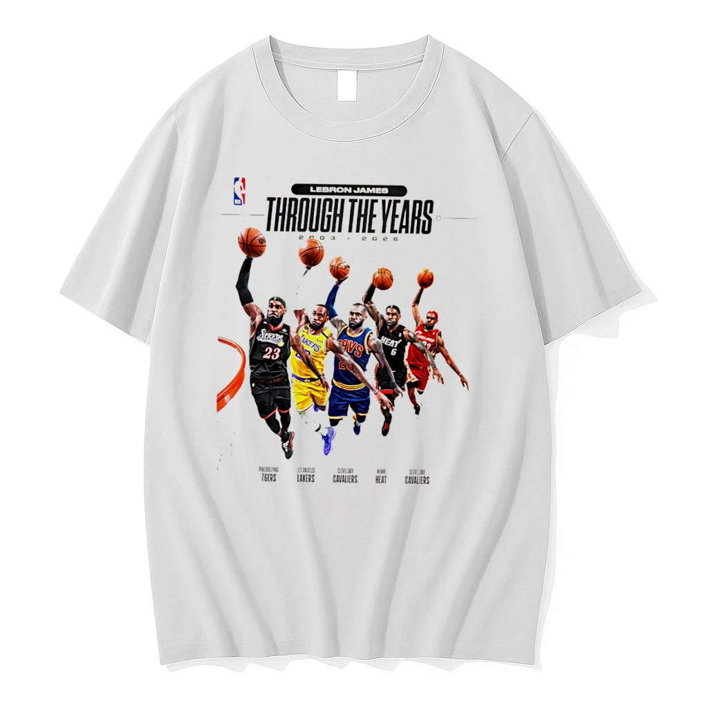 Officials Lebron James Through The Years 2003 2026 Nba Collage Tee Premium T Shirt
