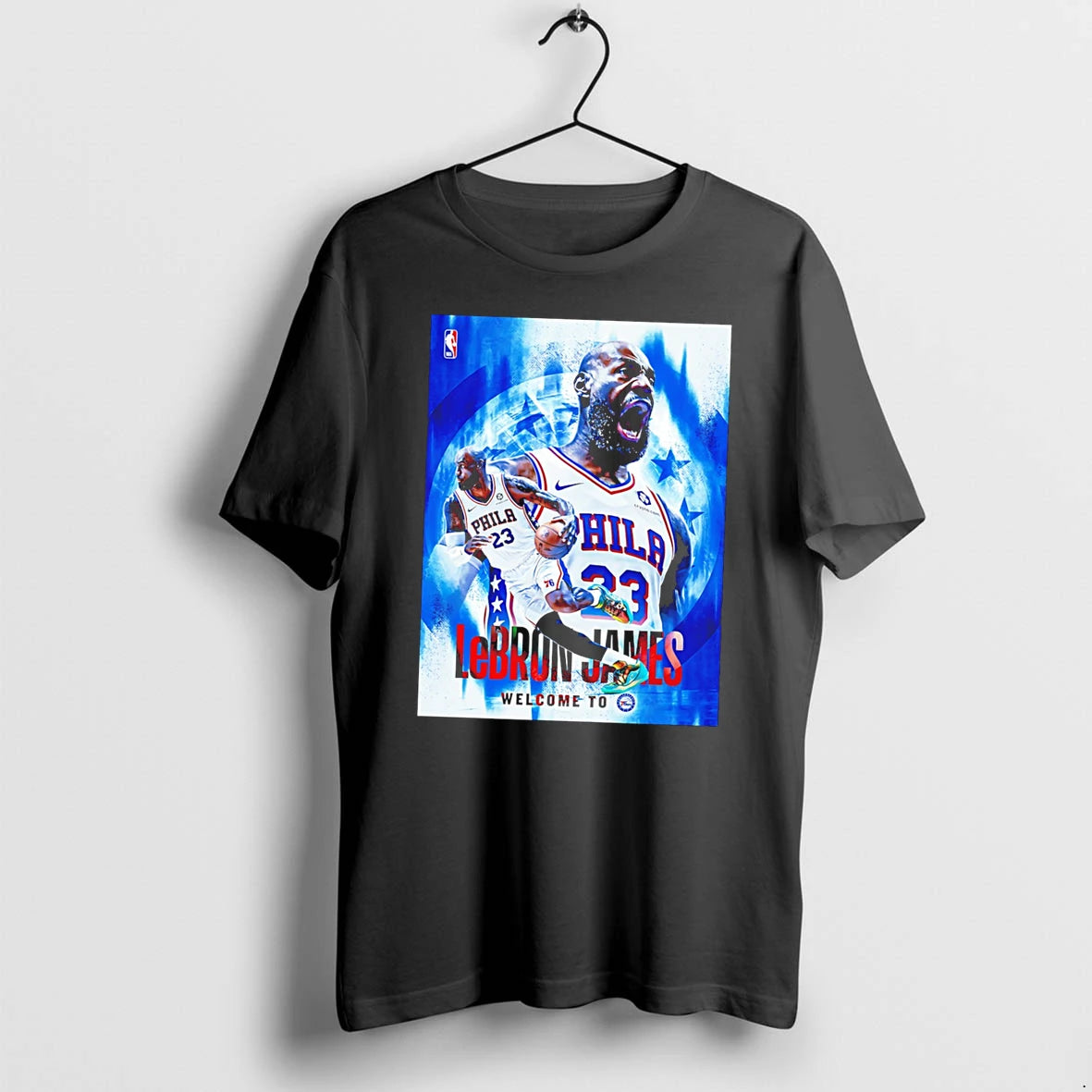 Officials Lebron James Welcome To Philadelphia 76ers No 23 Tee Premium T Shirt