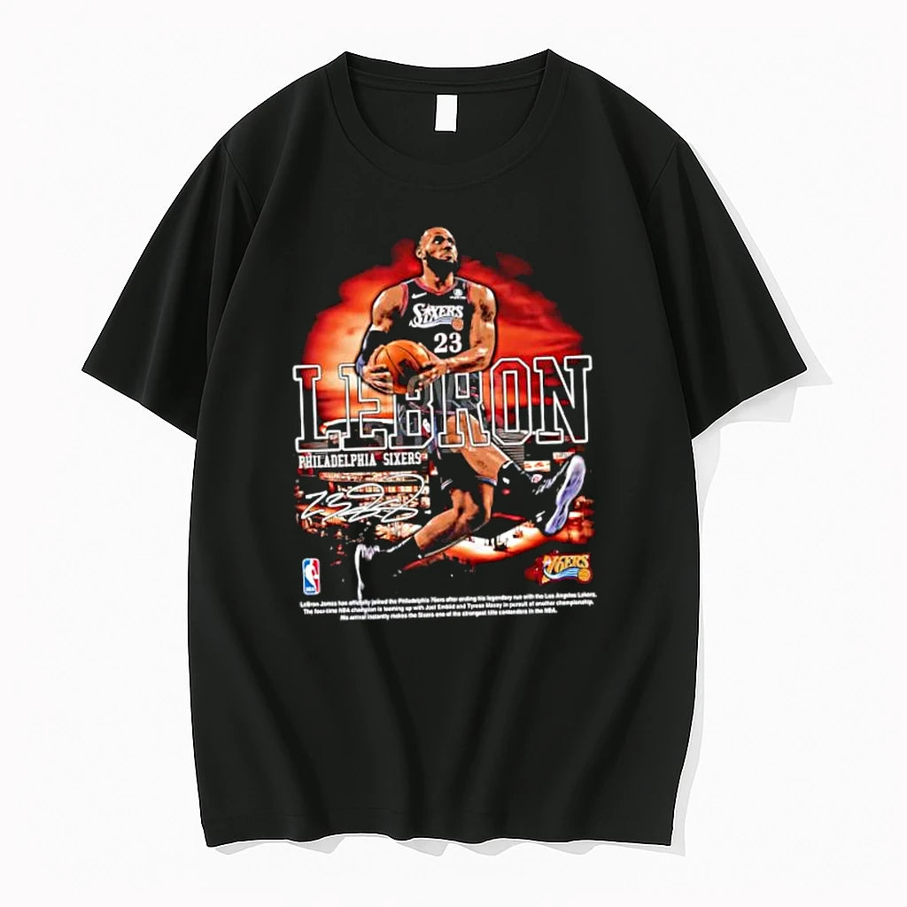 Officials Lebron James Philadelphia 76ers Lebron Philadelphia Sixers Signature Premium T Shirt