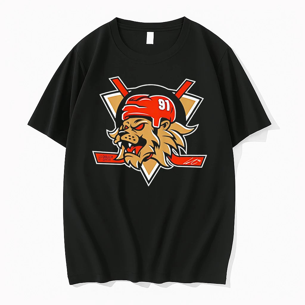 Officials Leo Carlsson Anaheim Ducks Lion Tee Premium T Shirt