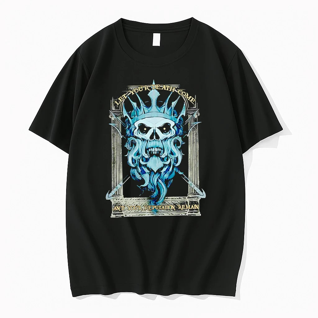 Officials Let Your Death Come And Your Reputation Remain Skull Crown Premium T Shirt