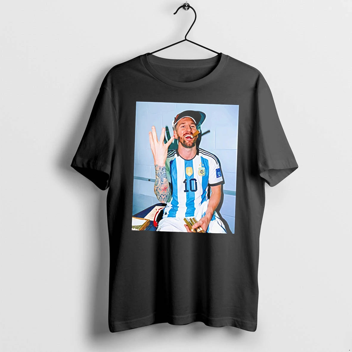 Officials Lionel Messi Smoking Cigarette Tee Premium T Shirt