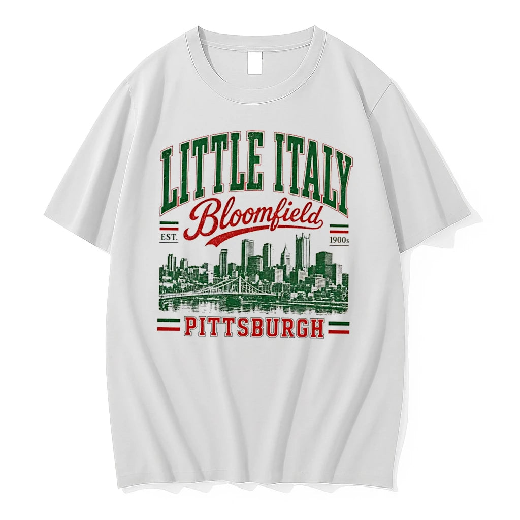 Officials Little Italy Bloomfield Pittsburgh Heritage Skyline Tee Premium T Shirt