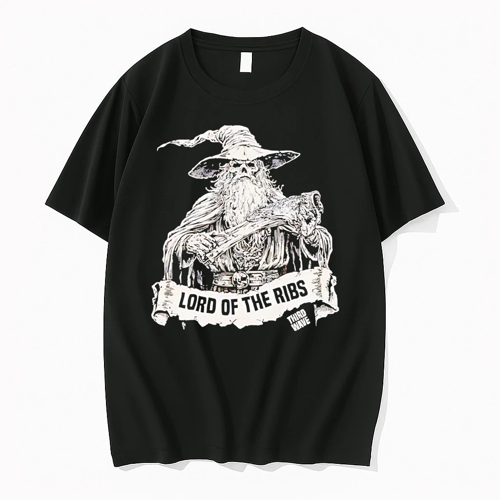 Officials Lord Of The Ribs Third Wave Skeleton Wizard Premium T Shirt