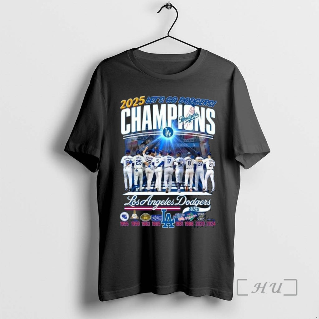 Officials Los Angeles Dodgers 2025 Lets Go Dodgers Champions T Men Tee Shirt Sweater