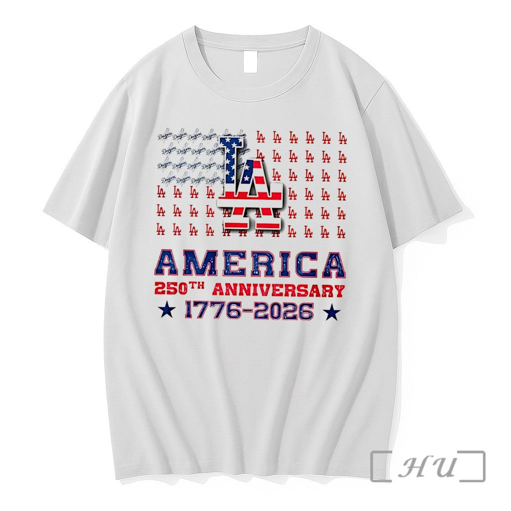 Officials Los Angeles Dodgers America 250th Anniversary 1776 2026 Graphic Tee Premium T Shirts Sweater
