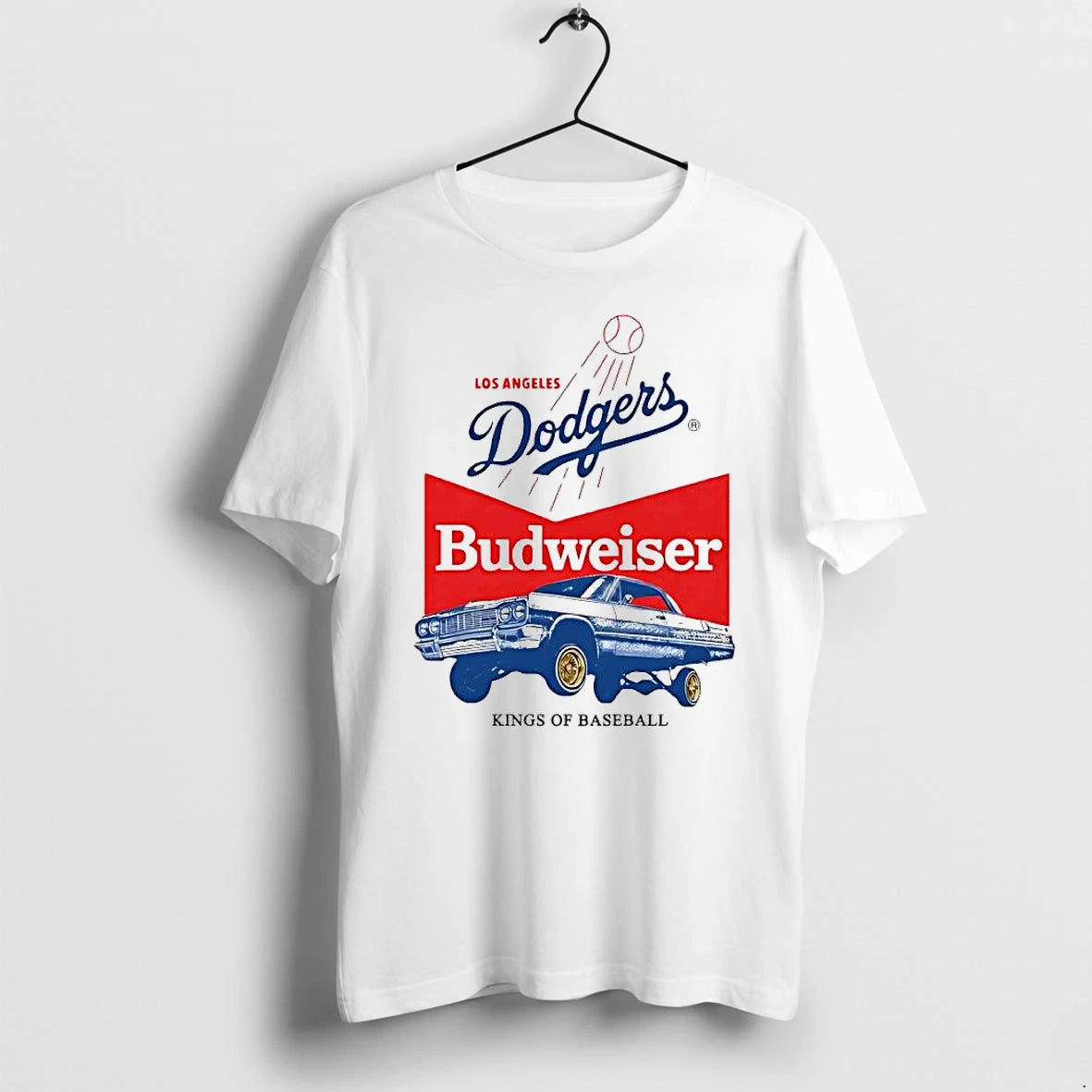 Officials Los Angeles Dodgers Budweiser Kings Of Baseball Premium T Shirt
