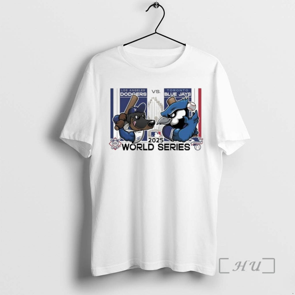 Officials Los Angeles Dodgers Vs Toronto Blue Jays Mascot 2025 World Series T Shirt Sweater