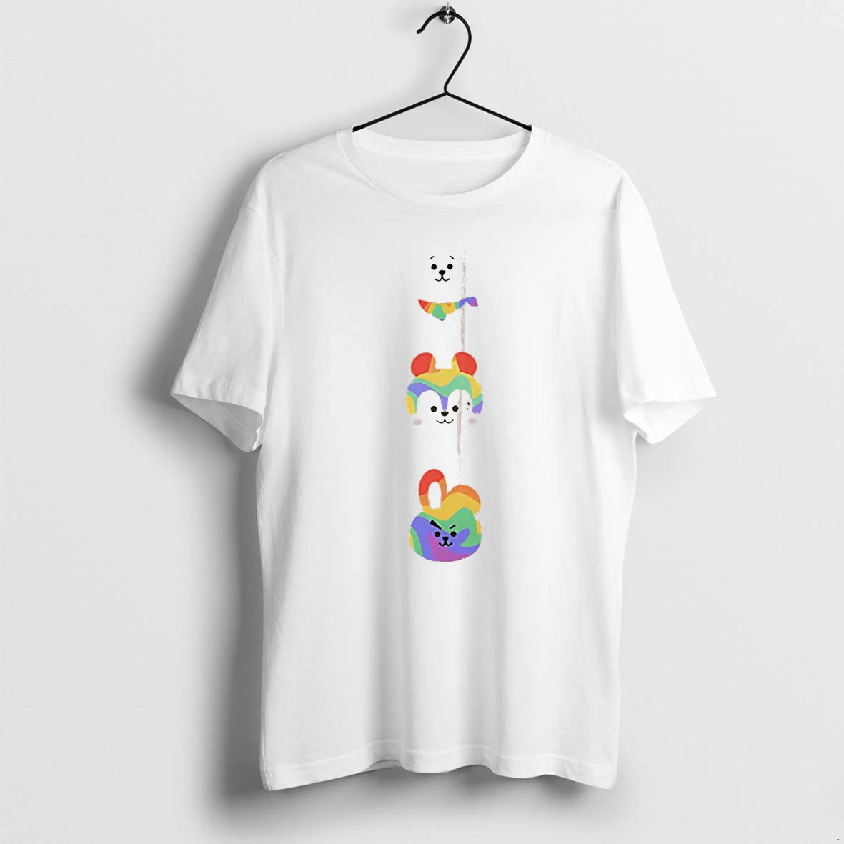 Officials Loving Someone Is A Freedom Jin 2026 Bt21 Characters White Premium T Shirt