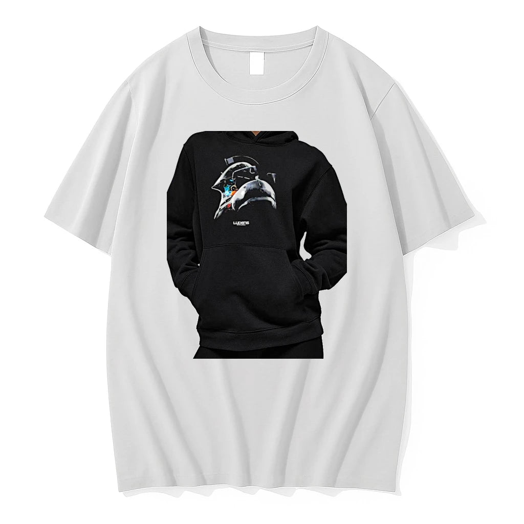 Officials Ludens Kojima Productions Character Space Suit Cosmonaut Astronaut Sci Fi Premium T Shirt