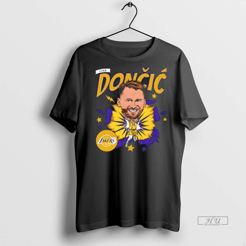 Officials Luka Doncic Los Angeles Lakers Nba Player Caricature Comic Graphic Tee Shirt Sweater