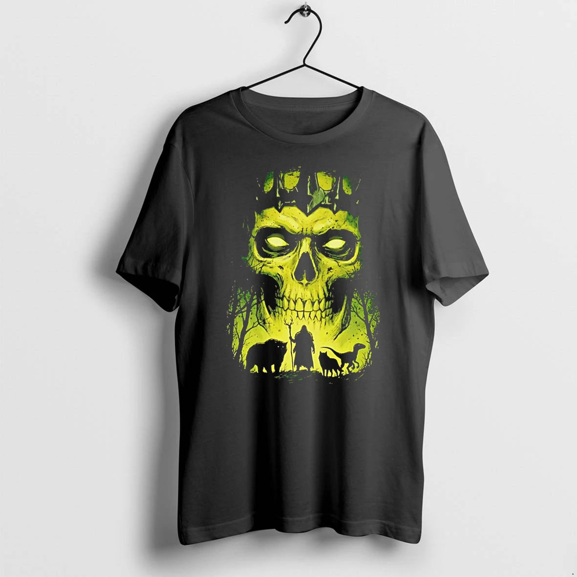Officials Lych Vs Druid Fantasy Dark Art Necromancer Tee Premium T Shirt