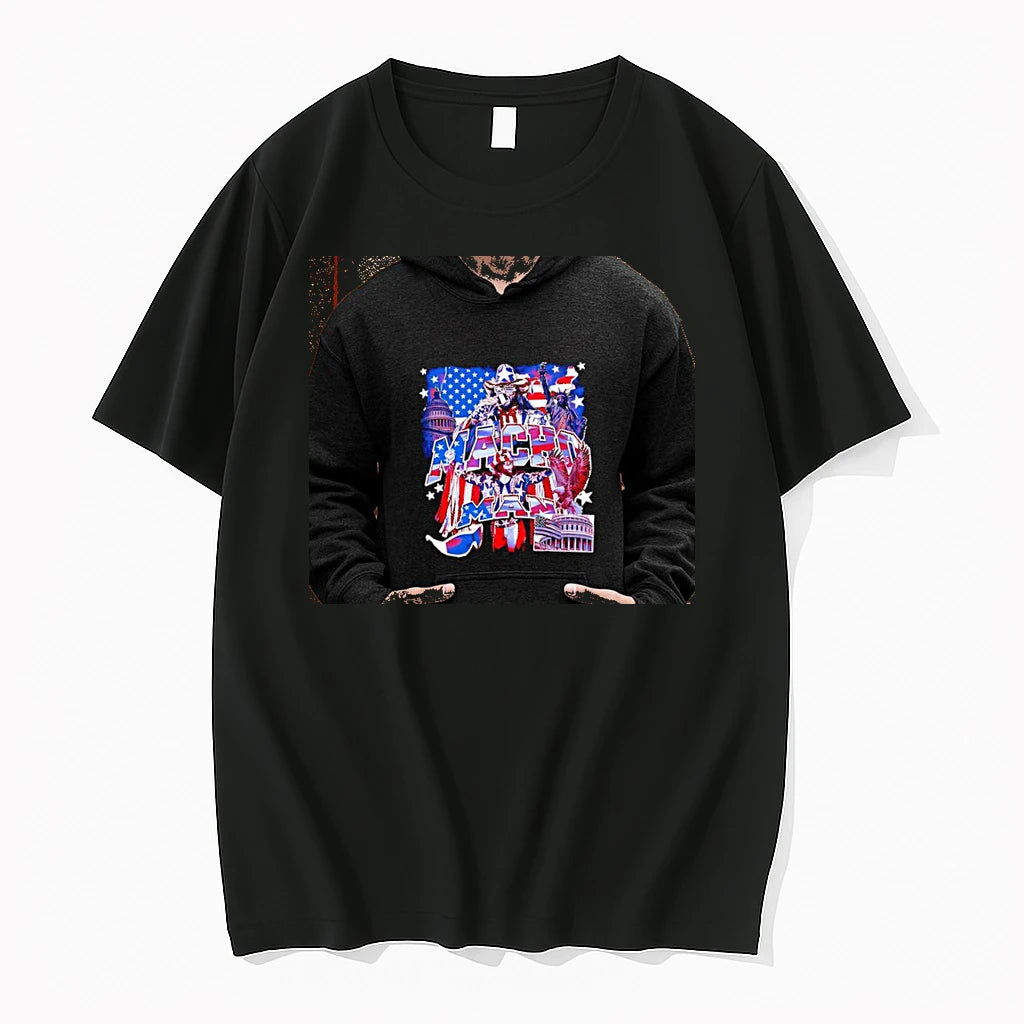 Officials Macho Man Randy Savage Usa Flag Patriotic States Capitol Statue Liberty