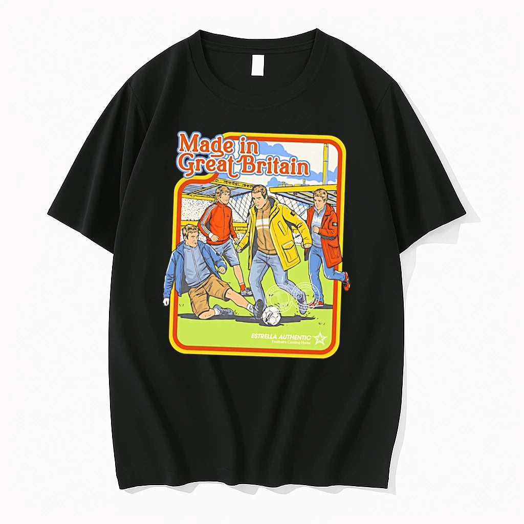 Officials Made In Great Britain Footballs Coming Home Terraces Conquered Tee Premium T Shirt