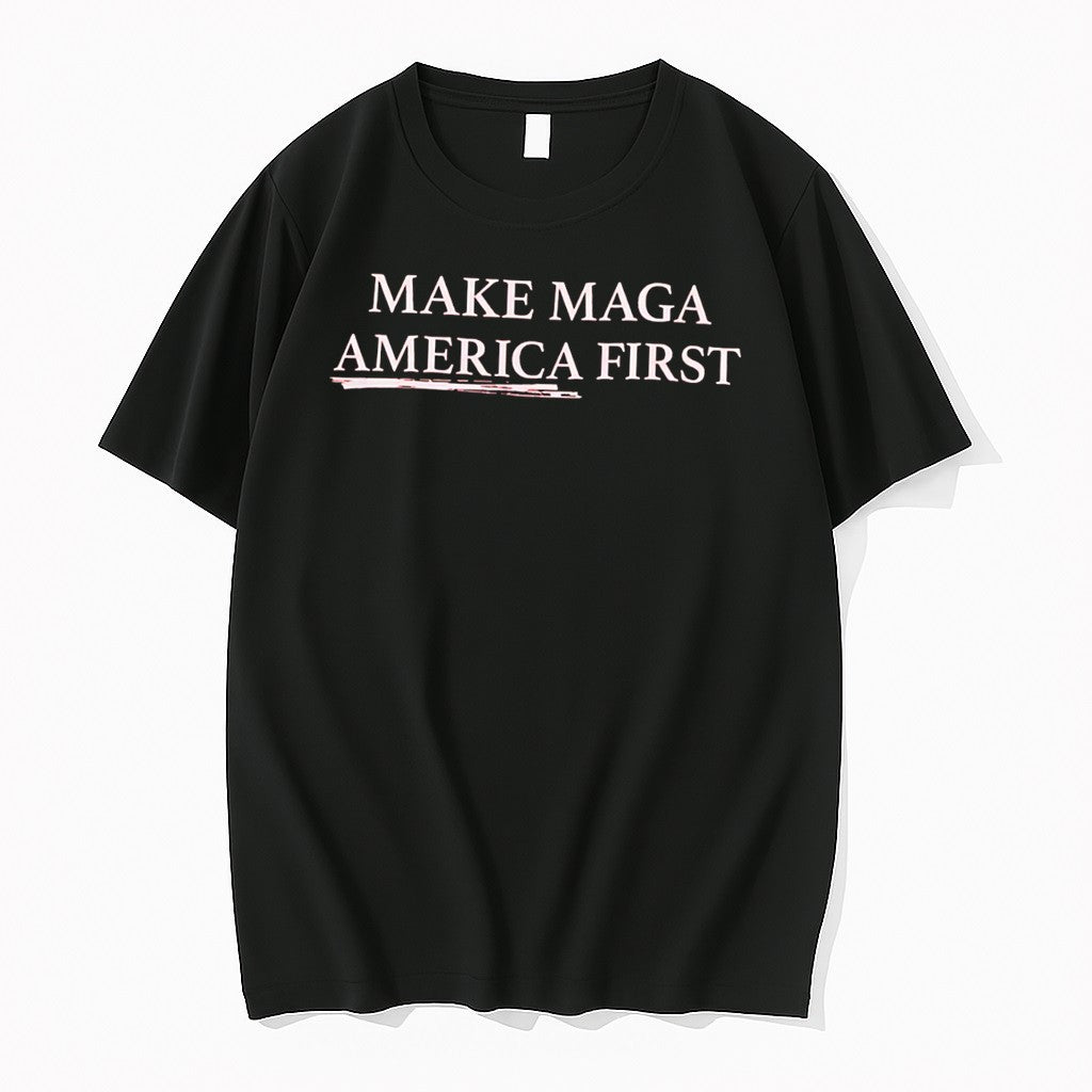 Officials Make Maga America First Text Tee Premium T Shirt