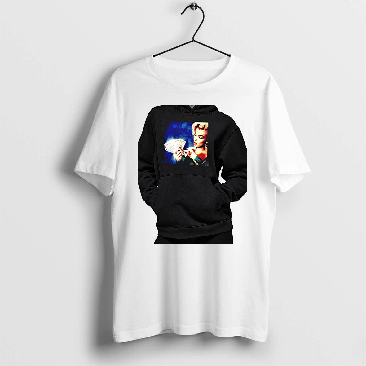 Officials Marilyn Monroe Fan Of Money Holding Cash Celebrity Premium T Shirt