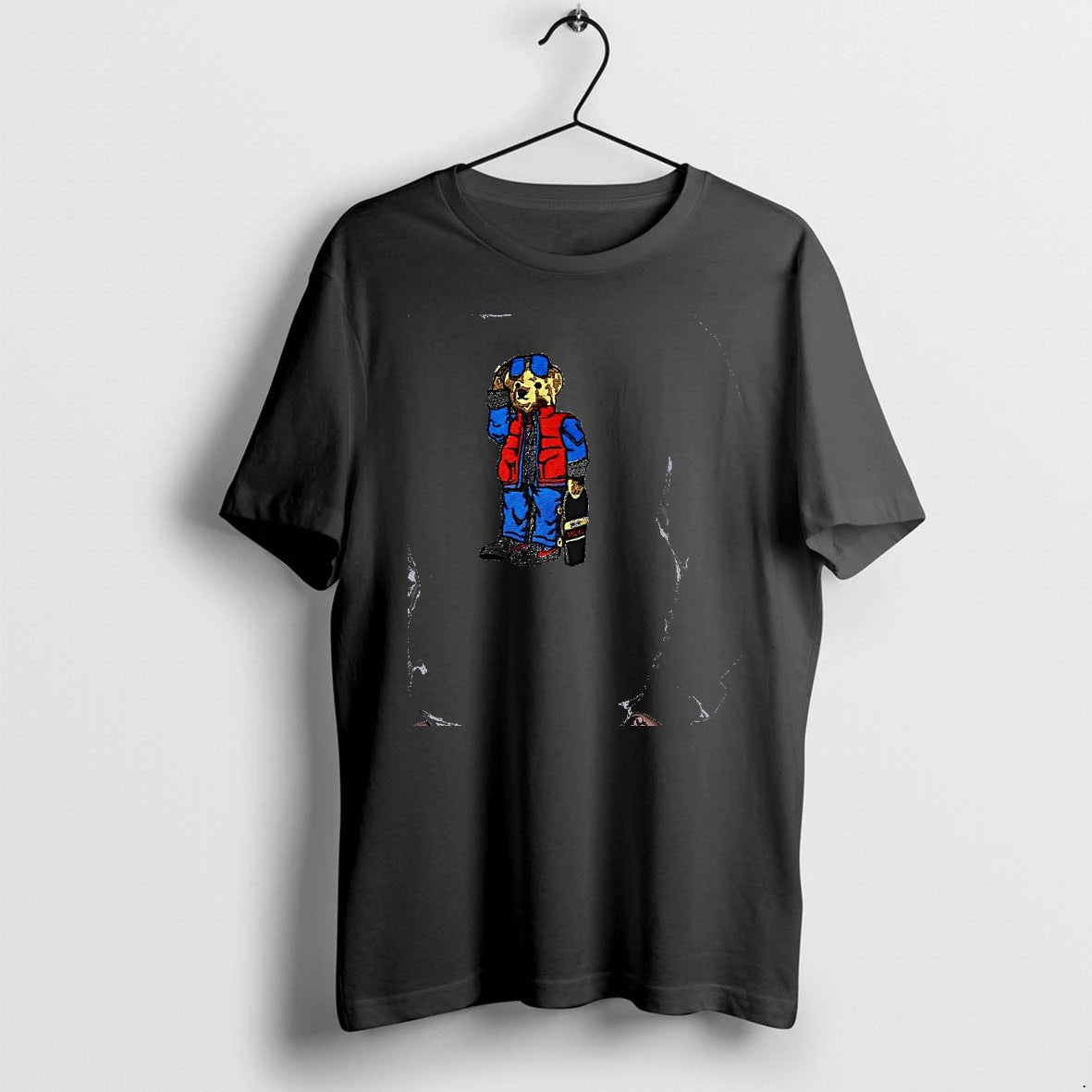 Officials Marty Mcfly Back To The Future Bear With Mg40 Skateboard Premium T Shirt