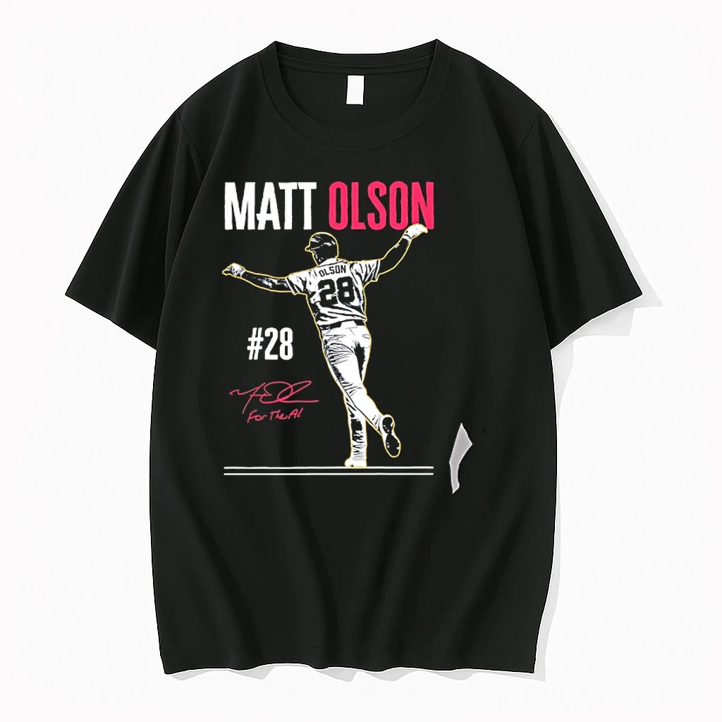 Officials Matt Olson Atlanta Braves Mlb Matt Olson 28 Signature Premium T Shirt