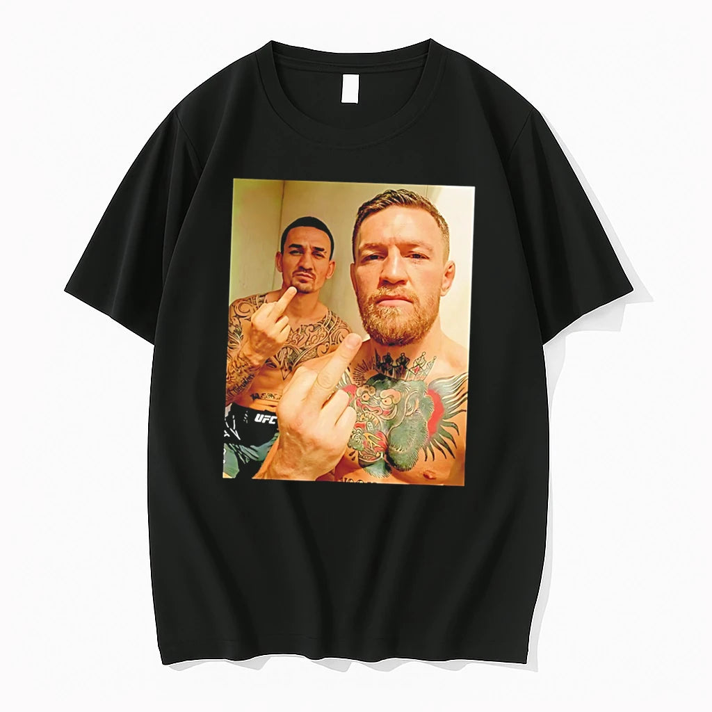 Officials Max Holloway Conor Mcgregor Middle Finger Ufc Photo Tee Premium T Shirt