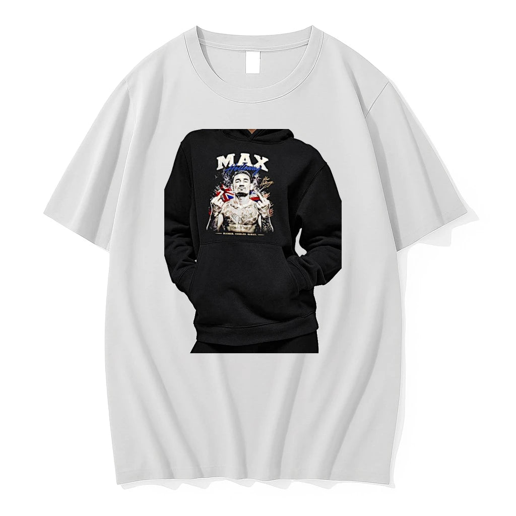 Officials Max Holloway Ufc Blessed Humbled Hawaii Middle Finger Premium T Shirt