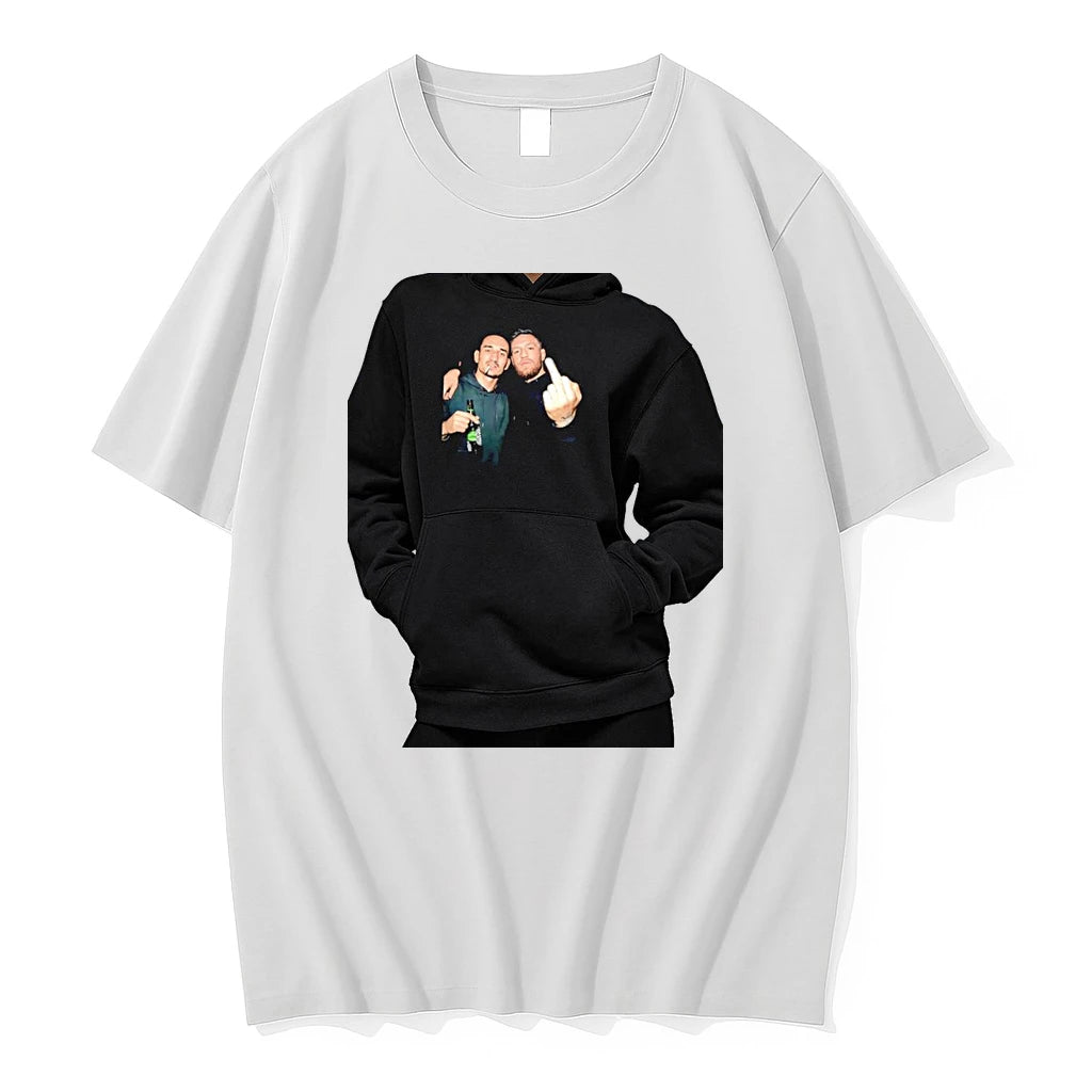 Officials Max Holloway And Conor Mcgregor Ufc Mma Heineken Middle Finger Premium T Shirt