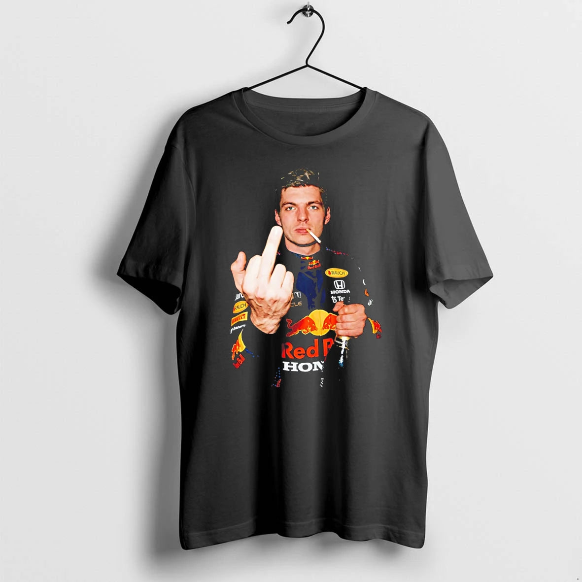 Officials Max Verstappen Red Bull Honda Formula 1 Middle Finger Tee Premium T Shirt