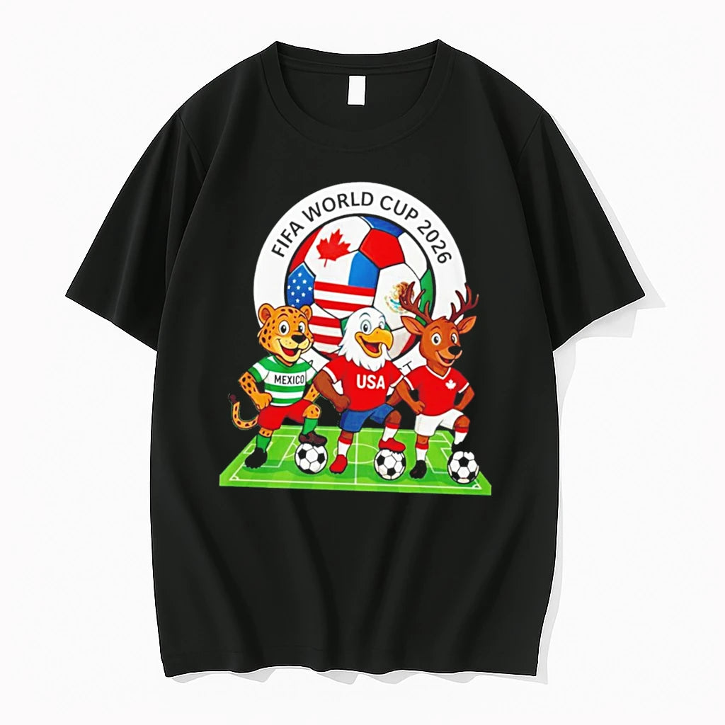 Officials Mexico Usa Canada Fifa World Cup 2026 Mascot Tee Premium T Shirt