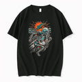 Officials Miami Dolphins Runs In My Blood Mascot Skeleton Black Mens Premium T Shirt